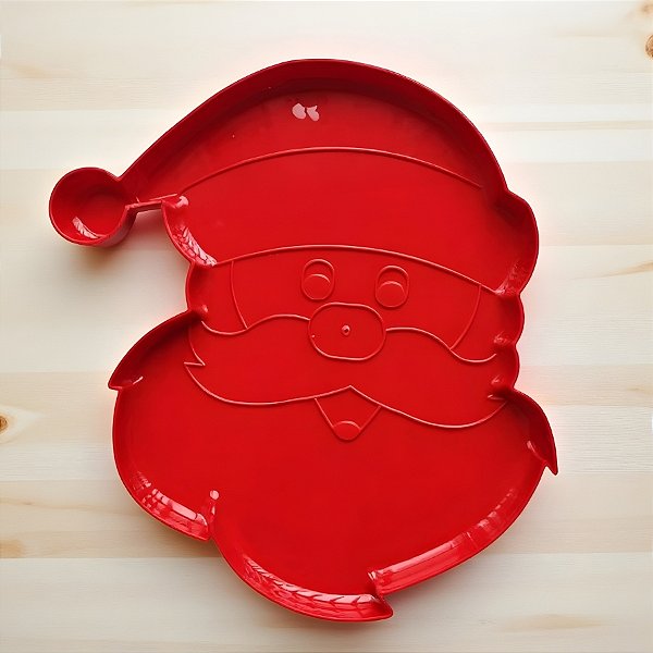 Bandeja Decorativa - Papai Noel Vermelho - 20x22x3cm - 1 unidade - Rizzo