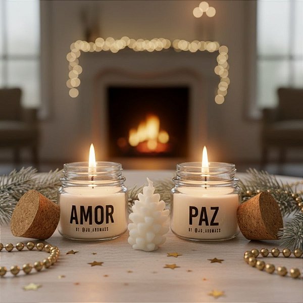 Vela Aromática - Trio Natalino Amor e Paz - 1 unidade - Rizzo