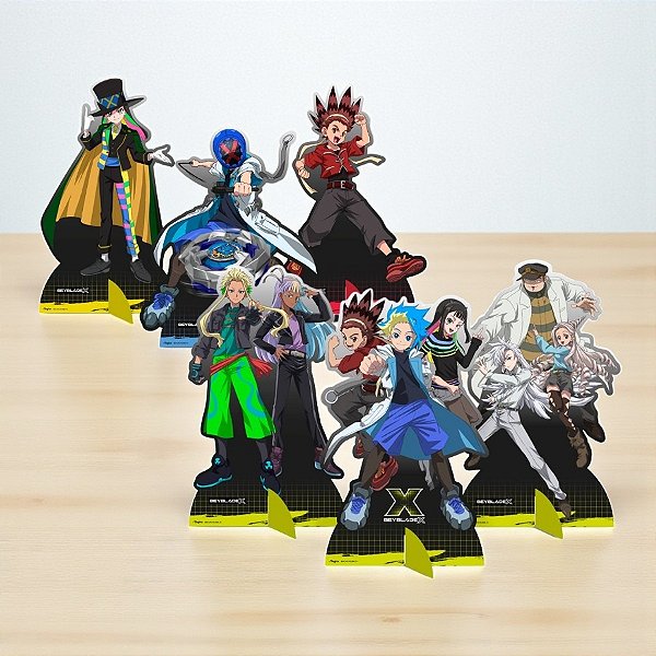 Decoração de Mesa - Beyblade X - 13x22x9cm - 6 unidades - Regina - Rizzo