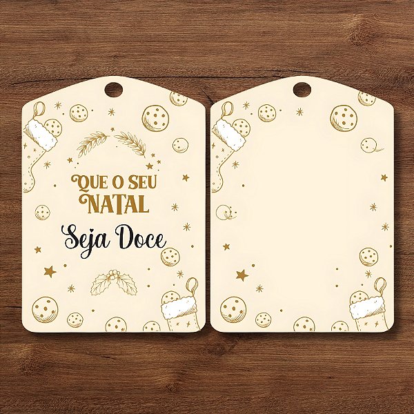 Tag Decorativa de Natal - Natal Doce - 7x5cm - 10 unidades - Rizzo
