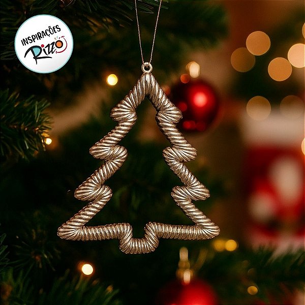 Enfeite Para Pendurar de Natal - Ouro - 17,5x16,5cm - 1 unidade - Cromus - Rizzo