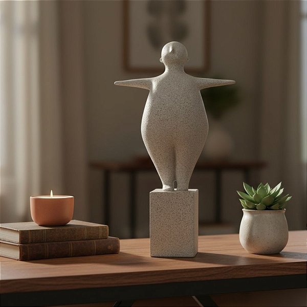 Escultura Pessoa em Poliresina - 19,5x12x4cm - 1 unidade - Rizzo