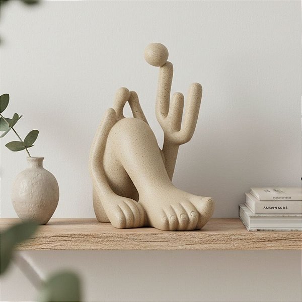 Escultura Abaporu em Poliresina - 18x14x6cm - 1 unidade - Rizzo