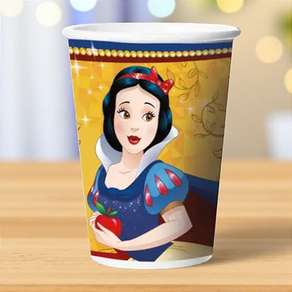 Copo de Papel - Branca de Neve - 180ml - 8 unidades - Disney Original - Rizzo