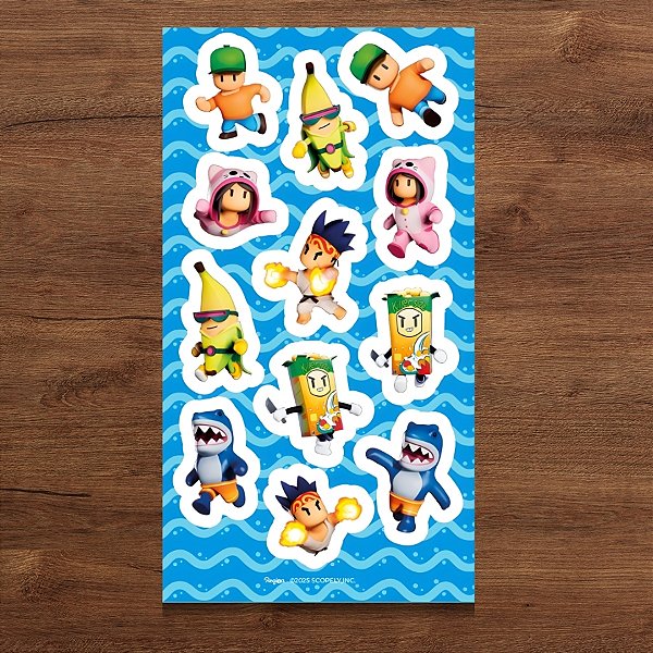 Adesivo Decorativo - Stumble Guys - 5x6cm - 12 unidades - Regina - Rizzo