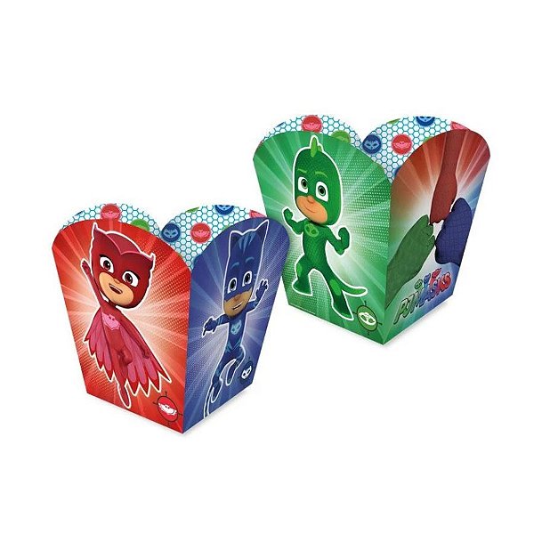 Cachepot Festa PJ Masks - 12x10cm - 1 unidade - Regina - Rizzo