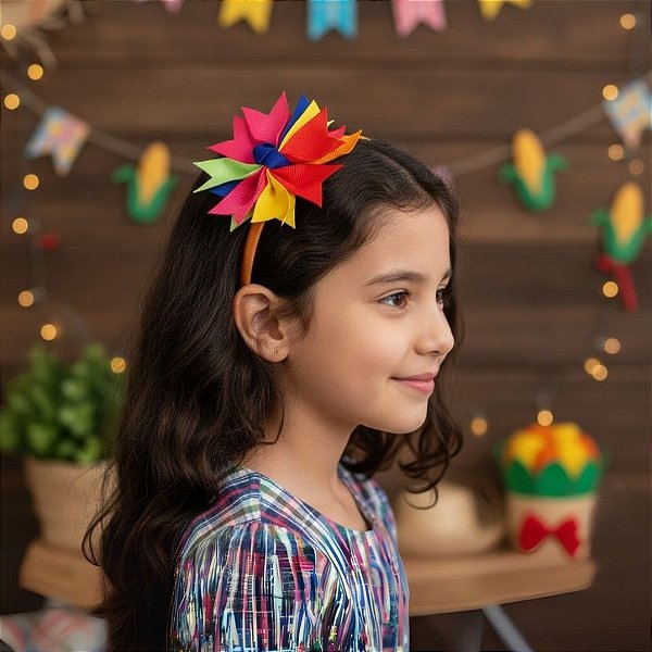 Tiara Festa Junina - Com Laço - 13x11cm - 1 unidade - Rizzo