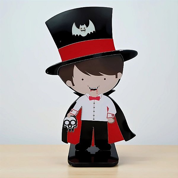 Display de Mesa em MDF - Dracula - Preto/Branco/Vermelho - 26x25,5cm - 1 unidade - Rizzo