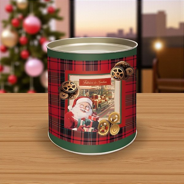 Lata para Panetone Rígida - Fábrica de Sonhos - 500g - 1 unidade - Cromus - Rizzo