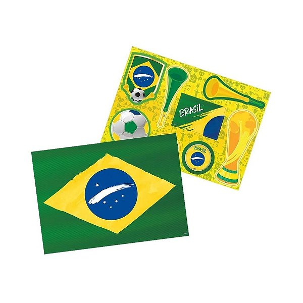 Kit Festa Brasil Copa - 8 unidades - Festcolor - 8 unidades - Festcolor - Rizzo