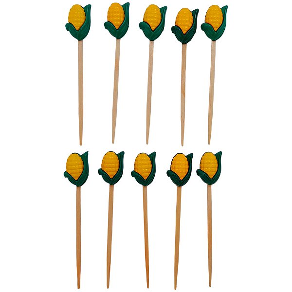 Pick Decorativo de Festa Junina - Milho - 9,5cm - 10 unidades - Rizzo