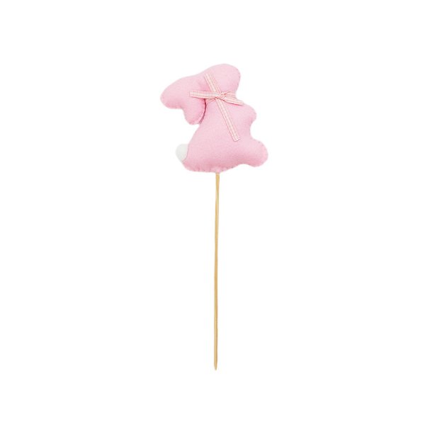 Pick Decorativo de Páscoa - Coelho Rosa - 1 unidade - Rizzo