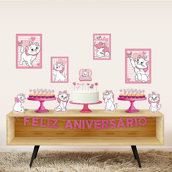 Kit Festa Fácil - Gata Marie - 40 Itens - 1 unidade - Disney Original - Rizzo