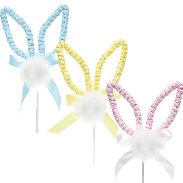 Pick Orelhas Coelho - Ice Cream - 01 unidade - Cromus Páscoa - Rizzo Embalagens