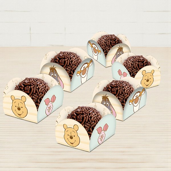 Porta Forminha - Ursinho Pooh - 3x2,5cm - 40 unidades - Festcolor - Rizzo
