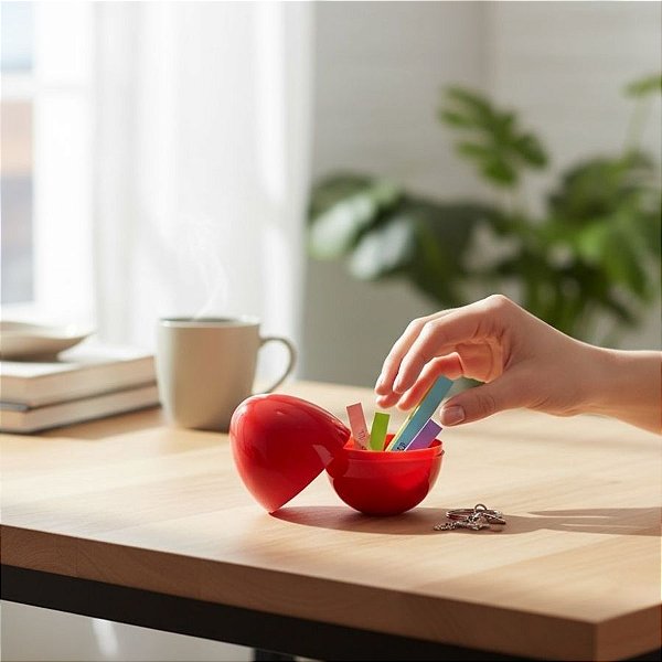 Ovo Surpresa de Páscoa - Laranja - 7x5,5cm - 10 unidades - Rizzo