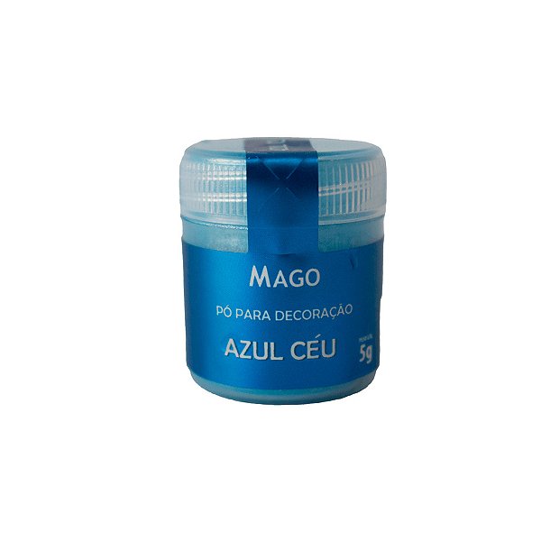 Pó para Decoração Azul Céu - 5g - 1 unidade - Mago - Rizzo