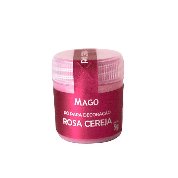 Pó para Decoração Rosa Cereja - 5g - 1 unidade - Mago - Rizzo