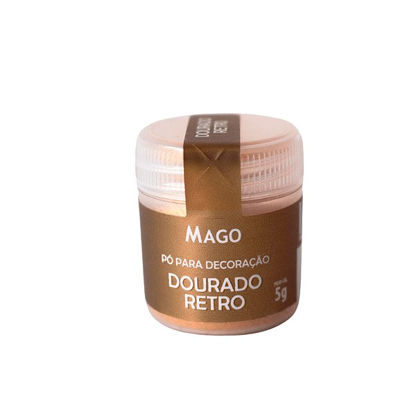 Pó para Decoração Dourado Retro - 5g - 1 unidade - Mago - Rizzo