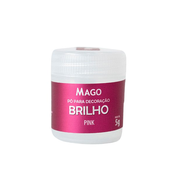 Pó para Decoração Brilho Pink - 5g - 1 unidade - Mago - Rizzo