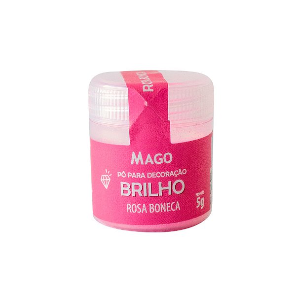 Pó para Decoração Brilho Rosa Boneca - 5g - 1 unidade - Mago - Rizzo