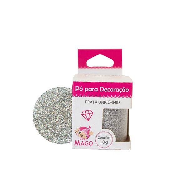 Pó para decoração - Prata Unicórnio - 10g - Mago