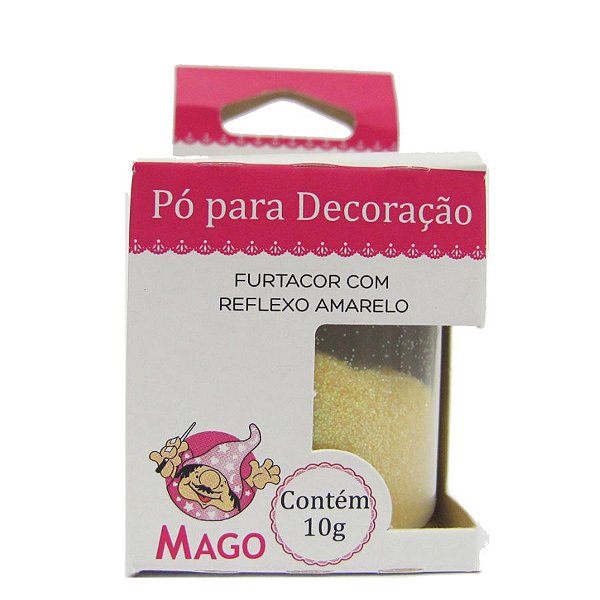 Pó para decoração furtacor com reflexo amarelo 10g Mago