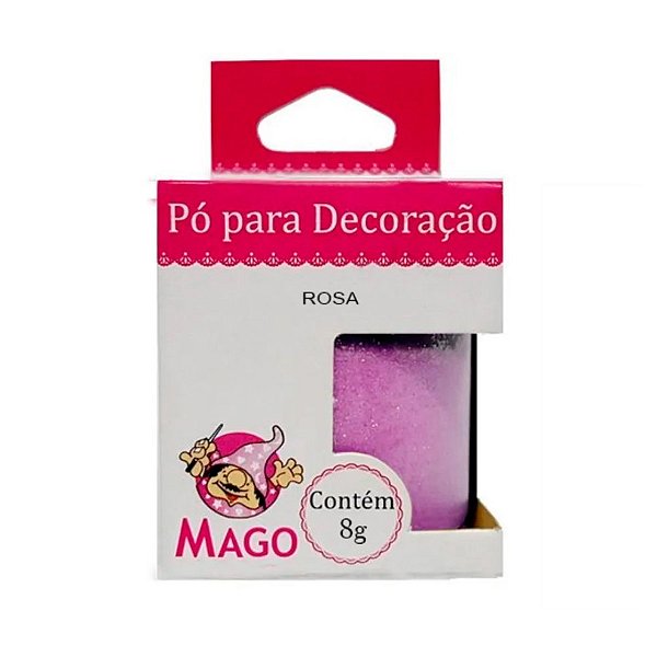 Pó para decoração Rosa 8g Mago