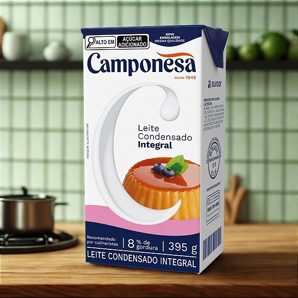 Leite Condensado Integral - 395g - 1 unidade - Camponesa - Rizzo