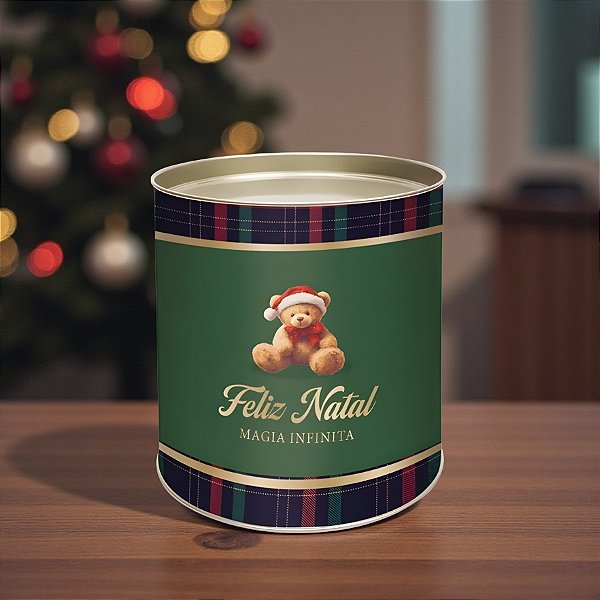 Lata para Panetone Rígida - Magia Infinita Verde - 100g - 1 unidade - Cromus - Rizzo