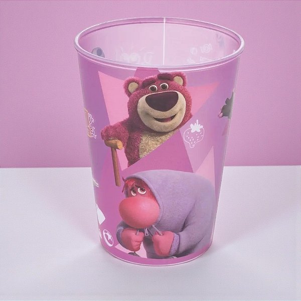 Copo de Plástico Personagens Pixar - Rosa - 320ml - 1 unidade - Disney Original - Rizzo