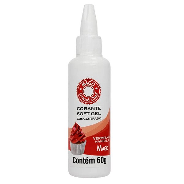Corante SoftGel Vermelho Marsala 60g Mago