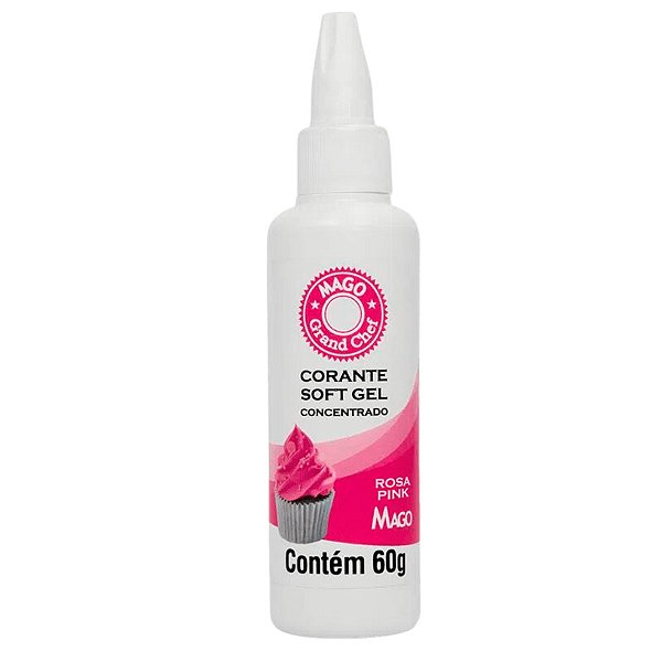 Corante SoftGel Rosa Pink 60g Mago