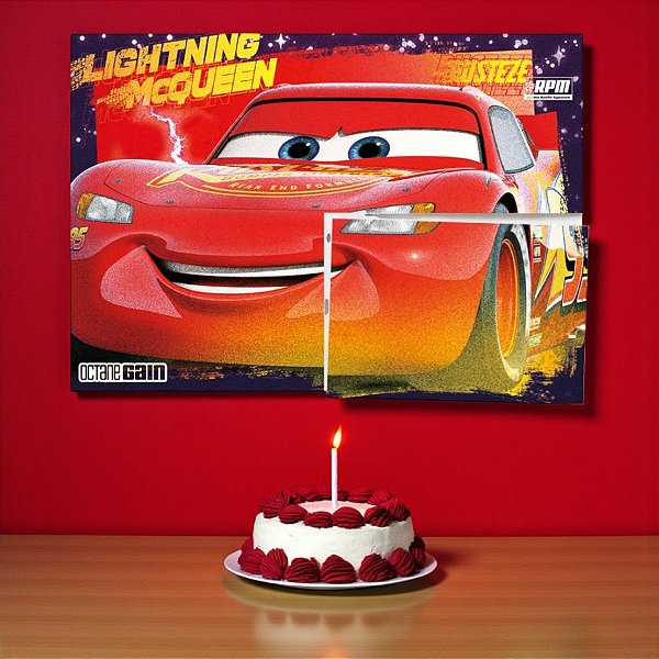 Painel Decorativo - Carros - 126x88cm - 1 unidade - Disney Original - Rizzo