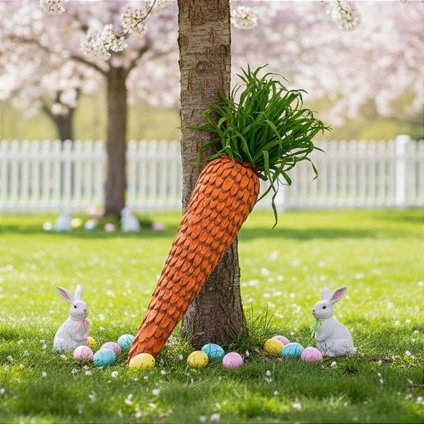 Enfeite Decorativo de Páscoa - Cenoura Gigante - 50x10cm - 1 unidade - Tok da Casa - Rizzo