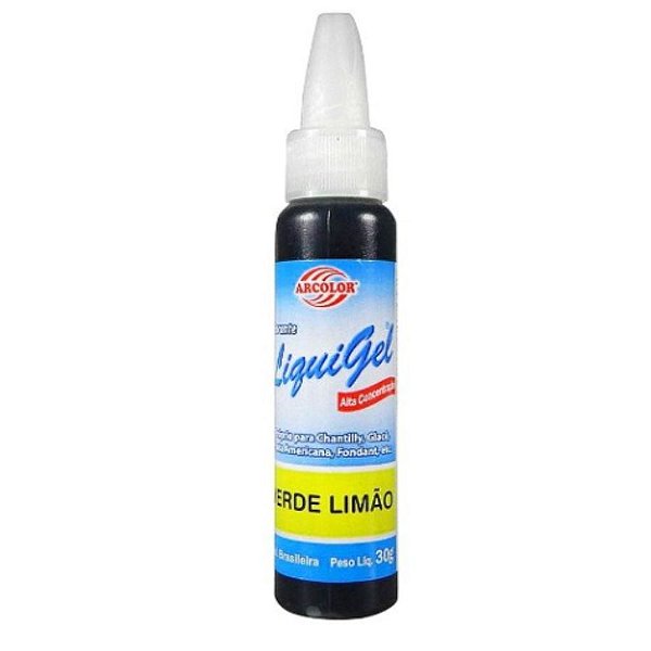 Corante Liquigel Verde Limão 30g Arcolor