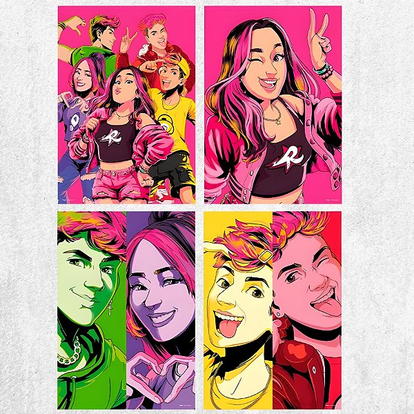 Cartaz Decorativo - Emilly Vick e dos Rosa - 45x31cm - 4 unidades - Regina - Rizzo