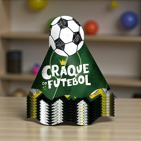 Chapéu de Aniversário - Futebol 2 - 16x13cm - 8 unidades - Regina - Rizzo