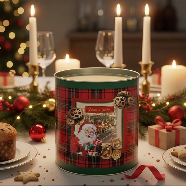 Lata para Panetone Rígida - Fábrica de Sonhos - 250g - 1 unidade - Cromus - Rizzo