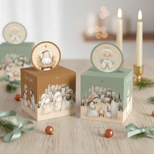 Caixa Pop Up - Belém M - 9x9x11cm  - 10 unidades - Cromus - Rizzo