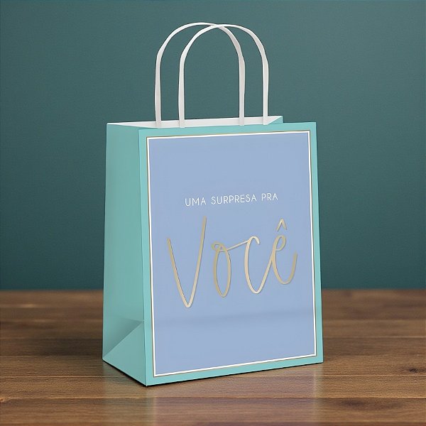 Sacola de Papel - Candy Tiffany - P 21,5x15x8cm - 1 unidade - Cromus - Rizzo