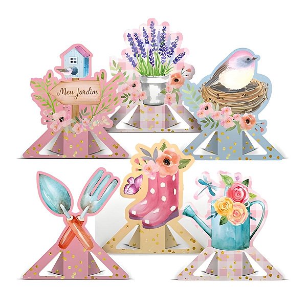 Decoração de Mesa - Meu Jardim - 20,5x19cm - 6 unidades - Regina - Rizzo