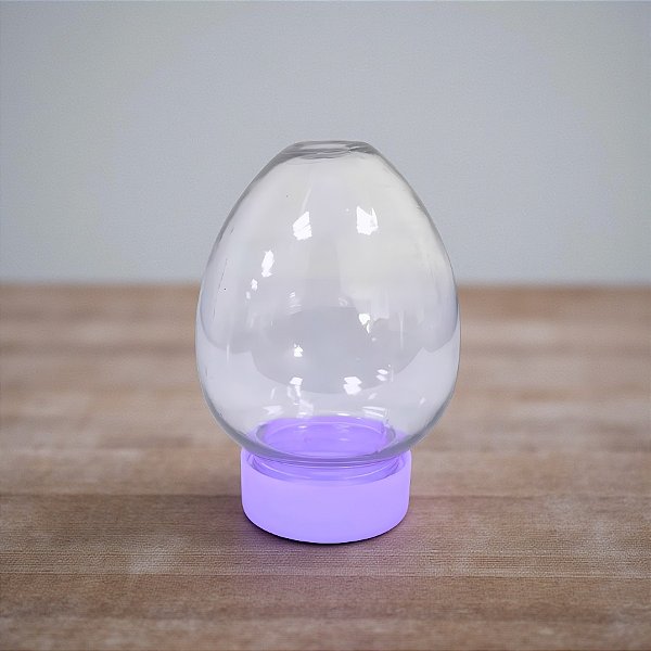 Mini Baleiro Ovo com Tampa Lilás - 7,5x5cm - 10 unidades - Rizzo