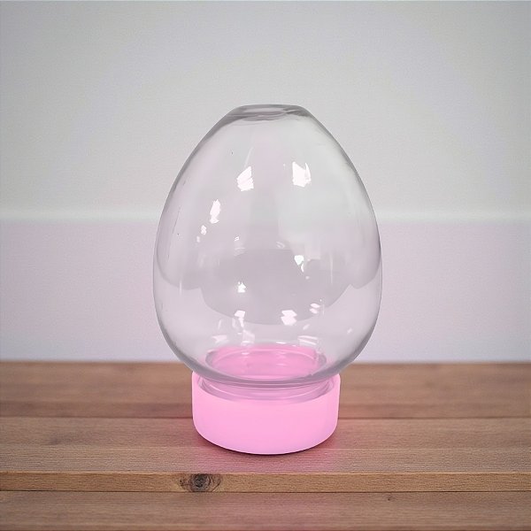 Mini Baleiro Ovo com Tampa Rosa Bebe - 7,5x5cm - 10 unidades - Rizzo