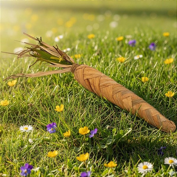 Enfeite Decorativo de Páscoa - Cenoura de Palha - 55cm - 1 unidade - Cromus - Rizzo