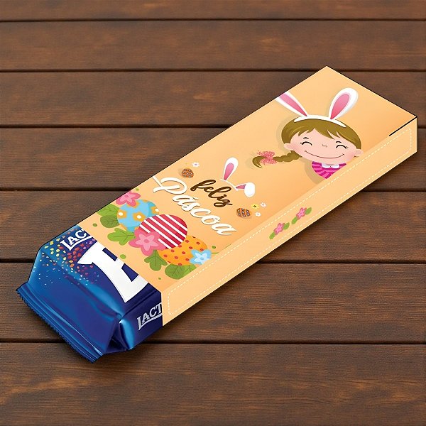 Capa de Páscoa para Caixa de BIS - Menina - 19,5x5,5x3,5cm - 3 unidades - Rizzo