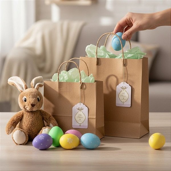 Tag Decorativa de Páscoa - Quinn Lilás - 8x5cm - 12 unidades - Cromus - Rizzo