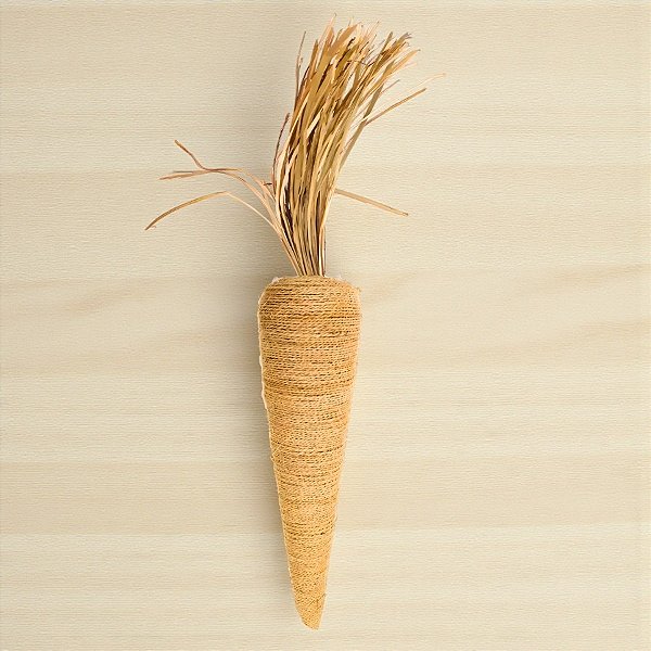 Enfeite Decorativo Páscoa - Cenoura Juta Bege - 75cm - 1 unidade - Cromus - Rizzo