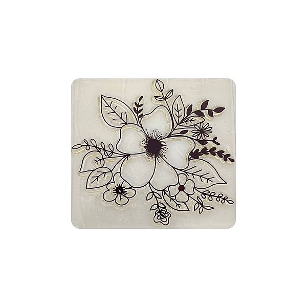 Kit Cartela de Carimbo - Floral 2 G - 1 unidade - Rizzo