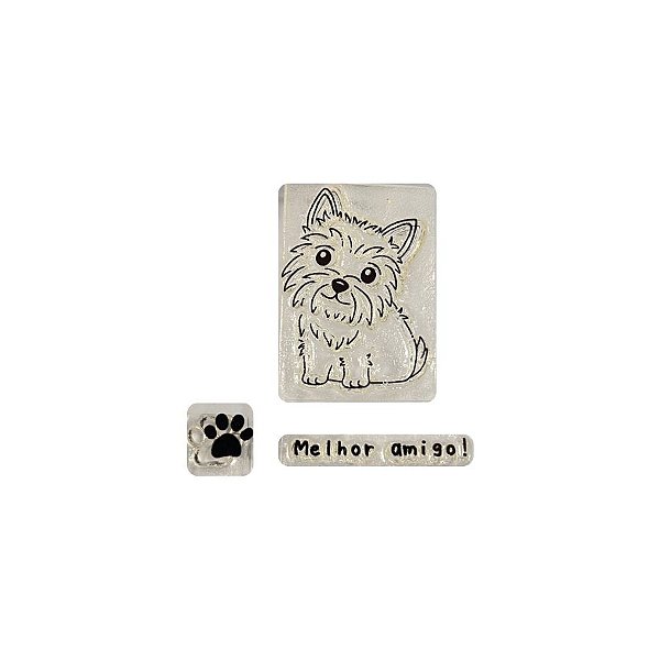 Kit Cartela de Mini Carimbo - Yorkshire - 3 unidades - Rizzo